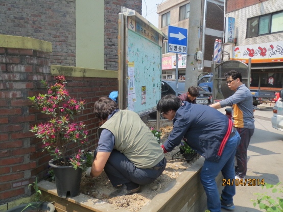 정자2동 바르게살기위원회 꽃식재행사